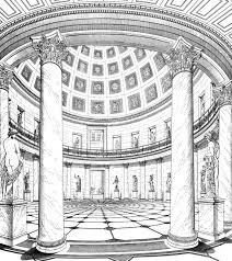 Classical Architecture With The Exception Of Baroque Strives For Calm And Balanced Spaces One Way To Ac Architecture Drawing Architecture Sketch Museum Plan