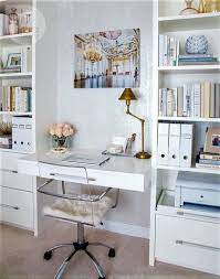 30 Cozy Small Home Office Decorating Ideas Home Office Design White Desk Bedroom Home Office Decor For Women