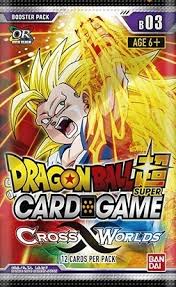 Fansub dbgt movies by fans dbz editorials episode summaries manga reviews dbz song parodies fan fiction time travel theory. Dragon Ball Super Cross World Booster Pack Trading Card Games Sealed Products Dragon Ball Z Super Sealed Product Dragon Ball Z Super Booster Packs Wii Play Games