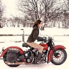 Motolady Brittney Olsen On An Old Harley Davison Photo By Chicks On Bikes Motorcycle Girl Hot Bikes
