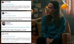Auf einem ersten foto zeigt elliot sich stolz mit freiem oberkörper nach der op in roter badehose am pool. Confused Fans Ask Why Elliot Page Will Keep Playing Vanya Hargreaves After Transgender Announcement Daily Mail Online