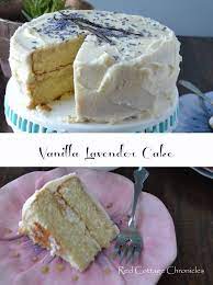 Vanilla Lavender Cake Red Cottage Chronicles Lavender Cake Recipe Desserts Lavender Cake