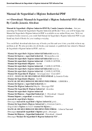 Get access drunken monster kumpulan kisah tidak teladan cacatan harian pidi baiqpdf and download drunken monster kumpulan kisah tidak teladan cacatan harian pidi baiq pdf for free. Pdf Manual De Seguridad E Higiene Industrial Pdf Download Manual De Seguridad E Higiene Industrial Pdf Ebook By Camilo Janania Abrahan Mario Andino Academia Edu