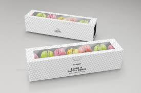Food Pastry Boxes Vol 2 Cookies Macarons Pastry Take Out Packaging Mock Ups Ad Cookies Affiliate Vol Macaron Packaging Macarons Silver Foil Printing