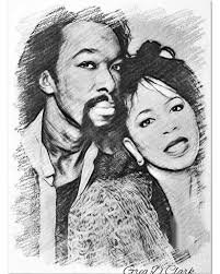 The Cast of Good Times TV Show Painting