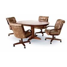 The soft cushions on the back and seat offer comfort, while. Set Of 4 Kitchen Chairs With Casters You Ll Love In 2021 Visualhunt