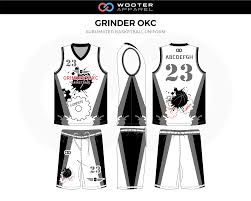 Basketball Jersey Design Black And Red Grinder Okc White Red Black Grey Custom Basketball Uniform Jerseys Shorts Basketball Uniforms Design Custom Basketball Uniforms Jersey Design