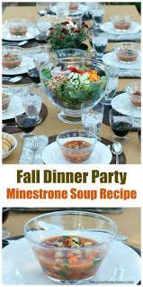 It features colorful veggies like radishes, cucumber, and carrot, leafy greens, and sunflower seeds for a crunch. Today I M Sharing A Fall Dinner Party Minestrone Soup Recipe It Is Perfect For Fall Entertaining Warm So Fall Dinner Minestrone Soup Recipe Fall Dinner Party