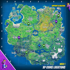 Xp coins locations map week 3. Mll On Twitter All Xp Coins Locations Added In Season 4 Week 1