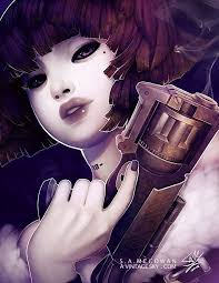 Ten By Stephan Mcgowan Illustration 2d Comic Face Cyberpunk Girl Comic Books Art