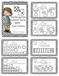 Kindergarten Common Core Math Exit Tickets Great For Eureka Math Eureka Math Kindergarten Math Exit Tickets Kindergarten Math Exit Tickets