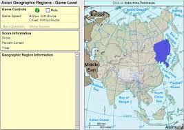 Geography tutorial game learning jungle maps: Interactive Map Of Asia Geographic Regions Of Asia Game Sheppard Software Mapas Interactivos