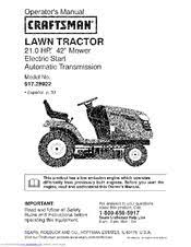 Carburetor carb for craftsman 46 yt 3000 w/b&s 21hp lawn tractor. Craftsman 28922 Yt 3000 21 Hp 42 Yard Tractor Manuals Manualslib