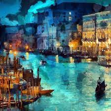 Art Classic Painting Water Lake Night Blue Retina Ipad Air Wallpaper Classic Paintings Ipad Air Wallpaper Blue Wallpaper Iphone