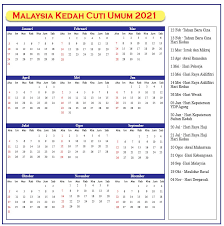 Click for malaysia public holidays 2020. Kedah Cuti Umum Kalendar 2021