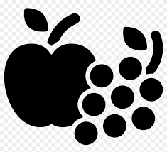 Download a free preview or high quality adobe illustrator ai, eps, pdf and high resolution jpeg versions. Apple And Grapes Vector Black And White Fruit Icon Free Transparent Png Clipart Images Download