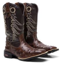 Bota Texana Masculina Em Couro Especial