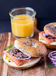 Smoked Salmon Bagel Smoked Salmon Bagel Healthy Bagel Salmon Bagel