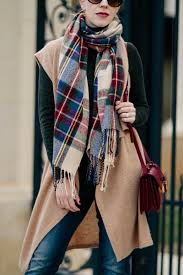 We may earn a commission through links on our site. Holiday Layers Camel Vest Plaid Scarf Red Handbag Meagan S Moda
