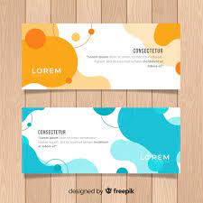 Free Vector Abstract Organic Shapes Banners Vector Free Organic Shapes Banner
