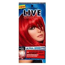 Schwarzkopf Live Color Xxl Ultra Brights 92 Pillar Box Red Semi Permanent Red Hair Dye To View Permanent Red Hair Dye Dyed Red Hair Schwarzkopf Live Colour