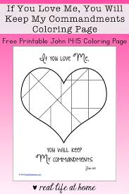 Be sure to check out some great ten commandment skits you can use for your lessons as well. If You Love Me Keep My Commandments Coloring Page