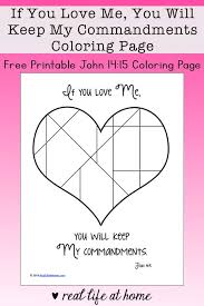 To print out your numbers coloring page, just click on the image you want to view and print the larger picture on the next page. If You Love Me Keep My Commandments Coloring Page