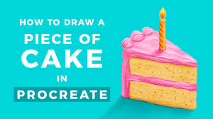 Watercolor how to draw a realistic yummy chocolate cake with watercolor painting declips.net/video/bwj3ixesuew/video.html how to draw a. How To Draw A Piece Of Cake Procreate Tutorial Bardot Brush