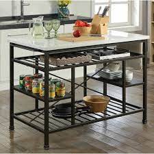 Marble kitchen islands are versatile, and they can match nearly any kitchen decor. Detlev Prep Table With Marble Top Marble Top Kitchen Island Metal Kitchen Island Modern Kitchen