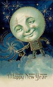 Pin By Arielle Gabriel On Arielle Gabriel S Vintage Happy New Year Merry Christmas Vintage Happy New Year Vintage Moon New Year Postcard