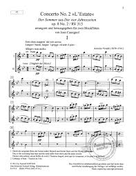 Vivaldi's depiction of summer correlates to a poem about the season's blazing heat. L Estate Der Sommer Von Antonio Vivaldi Im Stretta Noten Shop Kaufen Stretta Noten Shop