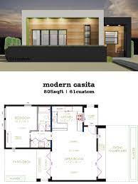 Large patio doors open to covered outdoor living areas for added space. Casita Plan Small Modern House Plan 61custom Contemporary Modern House Plans Small Modern House Plans Minecraft Small Modern House Guest House Plans