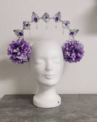 Purple Elves Halo ~ Royal ~ Metal Gloriole ~ Nimbus ~ Crown ~ Wreath ~ Halo  ~ Headdress ~ Fairy ~ Elf