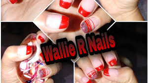 Short Red French Nails W Spider Gel Youtube Add simple white designs for added contrast and drama.