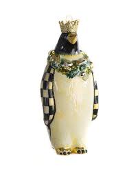 Mackenzie Childs Glass Queen Penguin Ornament Penguin Ornaments Mackenzie Childs Glass Ornaments