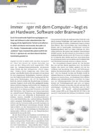 Brainware provides a guided framework and proven methodology for individuals to join together and rally behind clearly articulated goals to change their future. Immer Arger Mit Dem Computer Liegt Es An Hardware Software Oder Brainware