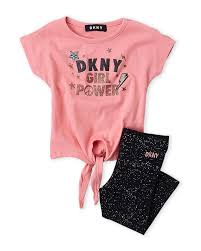 Dkny Girls 4 6x Two Piece Graphic Tee Legging Set