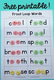 Froot Loop Worksheet For Oo Words The Measured Mom Oo Words Teaching Phonics Phonics