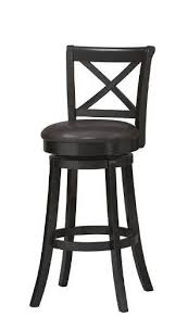 X Back 30 In Wood Swivel Bar Stool By Linon 223 55 Sturdy Hardwood Construction Swivel Seat Plush Padded Sea Bar Stools Stylish Seating Swivel Bar Stools