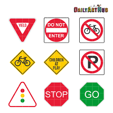Free 9 Road Signs Clip Art Set Clip Art Art Set Art Hub