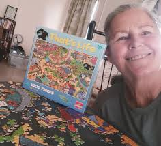 Challenging jigsaw puzzle completed