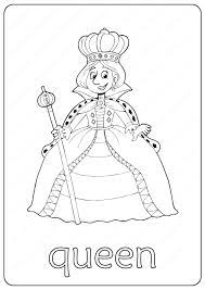 Coloring pages for queen (characters) ➜ tons of free drawings to color. Printable Queen Coloring Page Book Pdf Fairy Coloring Pages Princess Coloring Pages Witch Coloring Pages