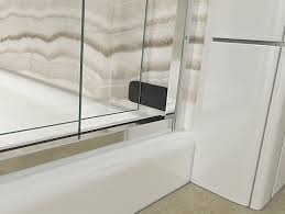 Measure and mark the centerline of the threshold on the outside of the shower base/bath ledge. K 706000 L Levity Frameless Sliding Bath Door Kohler
