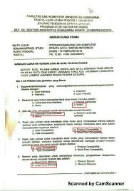 Maybe you would like to learn more about one of these? Soal Ujian Utama Interaksi Manusia Komputer Gunadarma