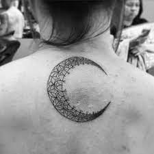 Max Moroko On Instagram Made This Ornate Crescent Moon The Other Day Crescentmoon Tattoo Geometrictattoo Geometry M Neck Tattoo Body Art Tattoos Tattoos