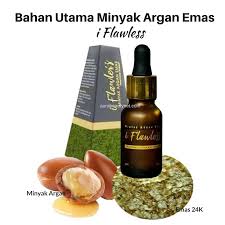 Minyak argan berasal dari biji pohon argan (argania spinosa) yang banyak ditemukan di negara minyak argan memiliki banyak manfaat untuk kesehatan, salah satunya untuk kesehatan rambut. Pek Baru Minyak Argan Emas I Flawless 5x Ganda Lebih Power Aura Beauty