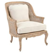 John Richard Bourges French Caned Accent Bergere Ivory Upholstered Armaccent Chair Furniture Shabby Chic Table And Chairs Cane Back Chairs