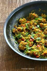 Broccoli Zunka Recipe Broccoli Bell Pepper With Spices Chickpea Flour Vegan Richa Recipe Stuffed Peppers Vegetarian Recipes Zunka Recipe