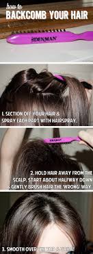Natural hair is easier to comb when damp. How To Back Comb Hair Panachevogue