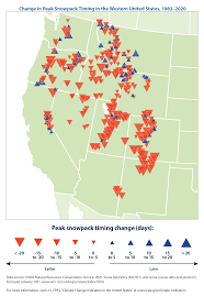 Western Us Snowpack Map Climate Change Indicators: Snowpack | Us Epa